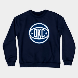 OKC Retro Ball - Navy Crewneck Sweatshirt